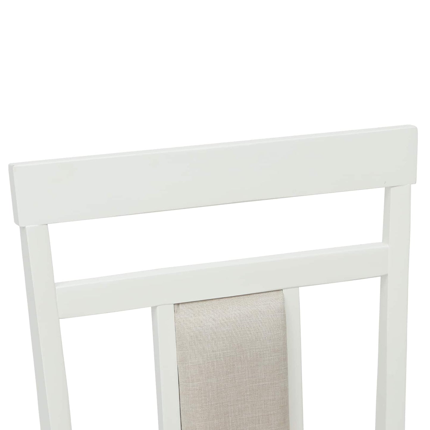 vidaXL Dining Chair 2 pcs White Solid Rubber Wood