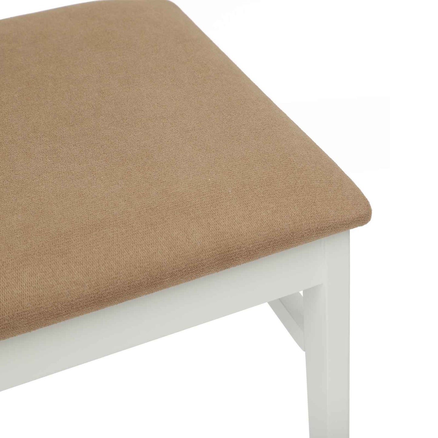 vidaXL Dining Chair 2 pcs White and Brown Solid Rubber Wood
