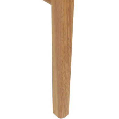 vidaXL Dining Chair 2 pcs Natural and Light Solid Rubber Wood