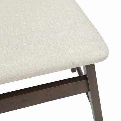 vidaXL Dining Chair 2 pcs Light Brown and Light Solid Rubber Wood
