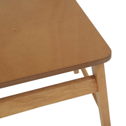vidaXL Dining Chair 2 pcs Natural Solid Rubber Wood
