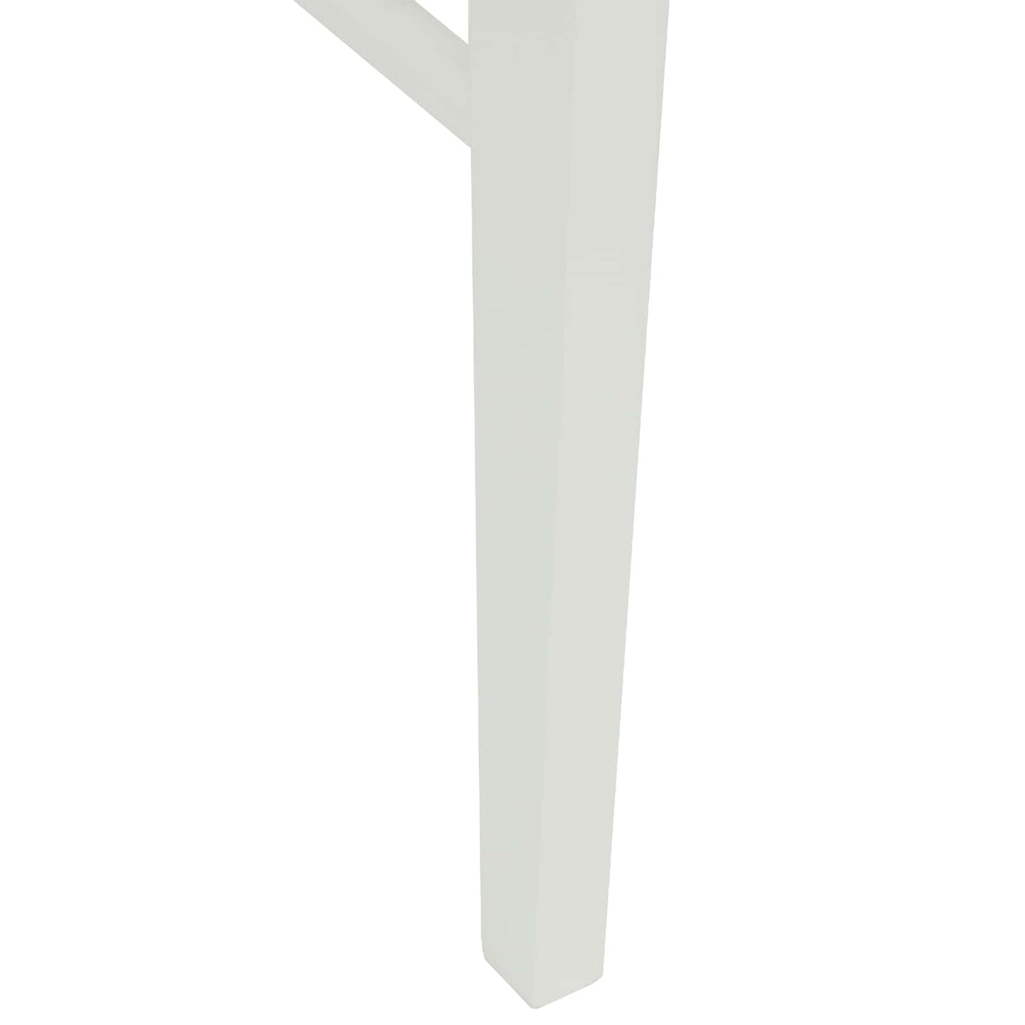 vidaXL Dining Chair 2 pcs White and Natural Solid Rubber Wood