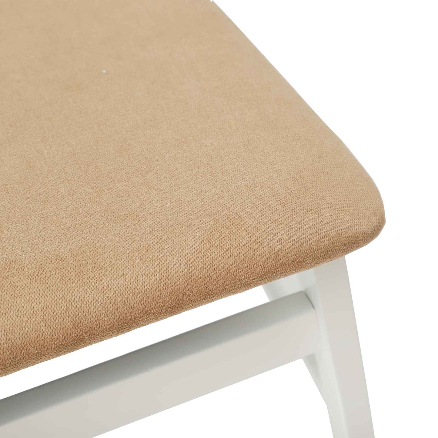 vidaXL Dining Chair 2 pcs White and Brown Solid Rubber Wood