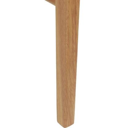 vidaXL Dining Chair 2 pcs Natural and Light Solid Rubber Wood