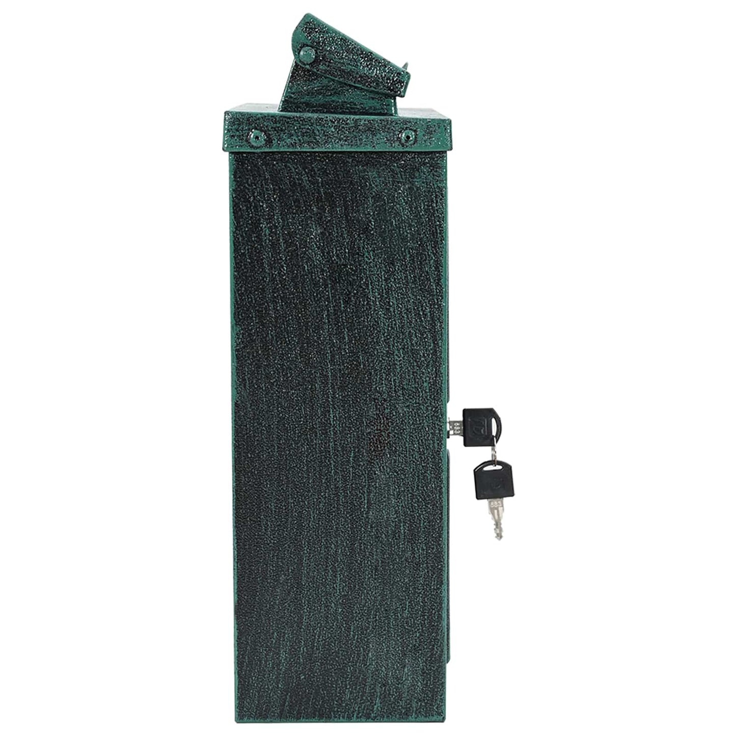 vidaXL Wall Mounted Mailbox Green 29 x 13 x 41 cm Cast Aluminum