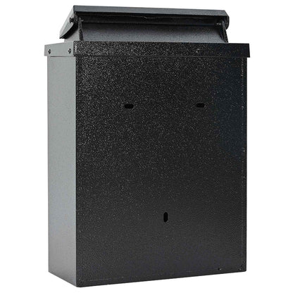 vidaXL Wall Mounted Mailbox Black 29 x 13 x 41 cm Cast Aluminum