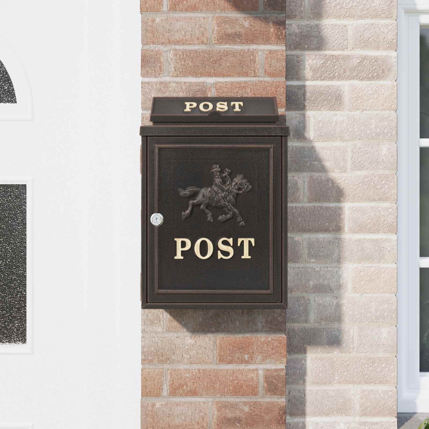 vidaXL Wall Mounted Mailbox Bronze 29 x 13 x 41 cm Cast Aluminum