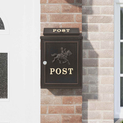 vidaXL Wall Mounted Mailbox Bronze 29 x 13 x 41 cm Cast Aluminum