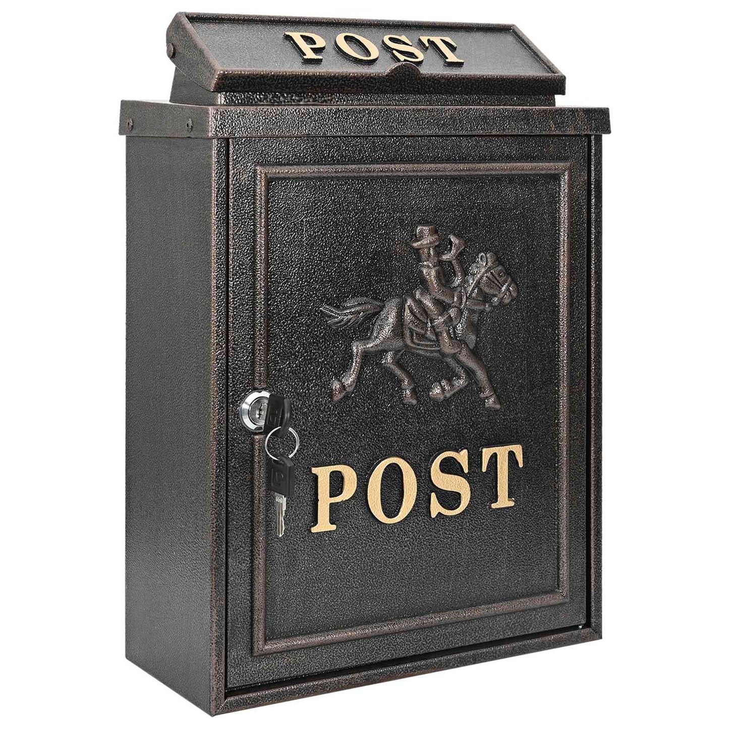 vidaXL Wall Mounted Mailbox Bronze 29 x 13 x 41 cm Cast Aluminum