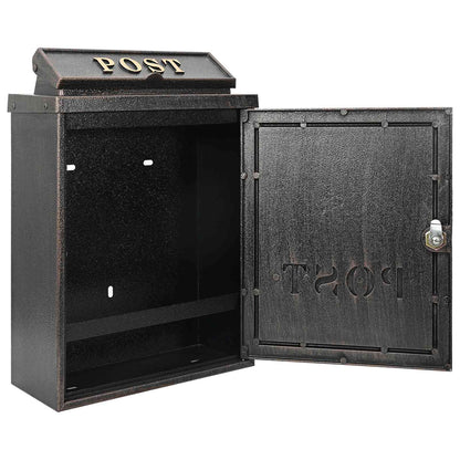 vidaXL Wall Mounted Mailbox Bronze 29 x 13 x 41 cm Cast Aluminum