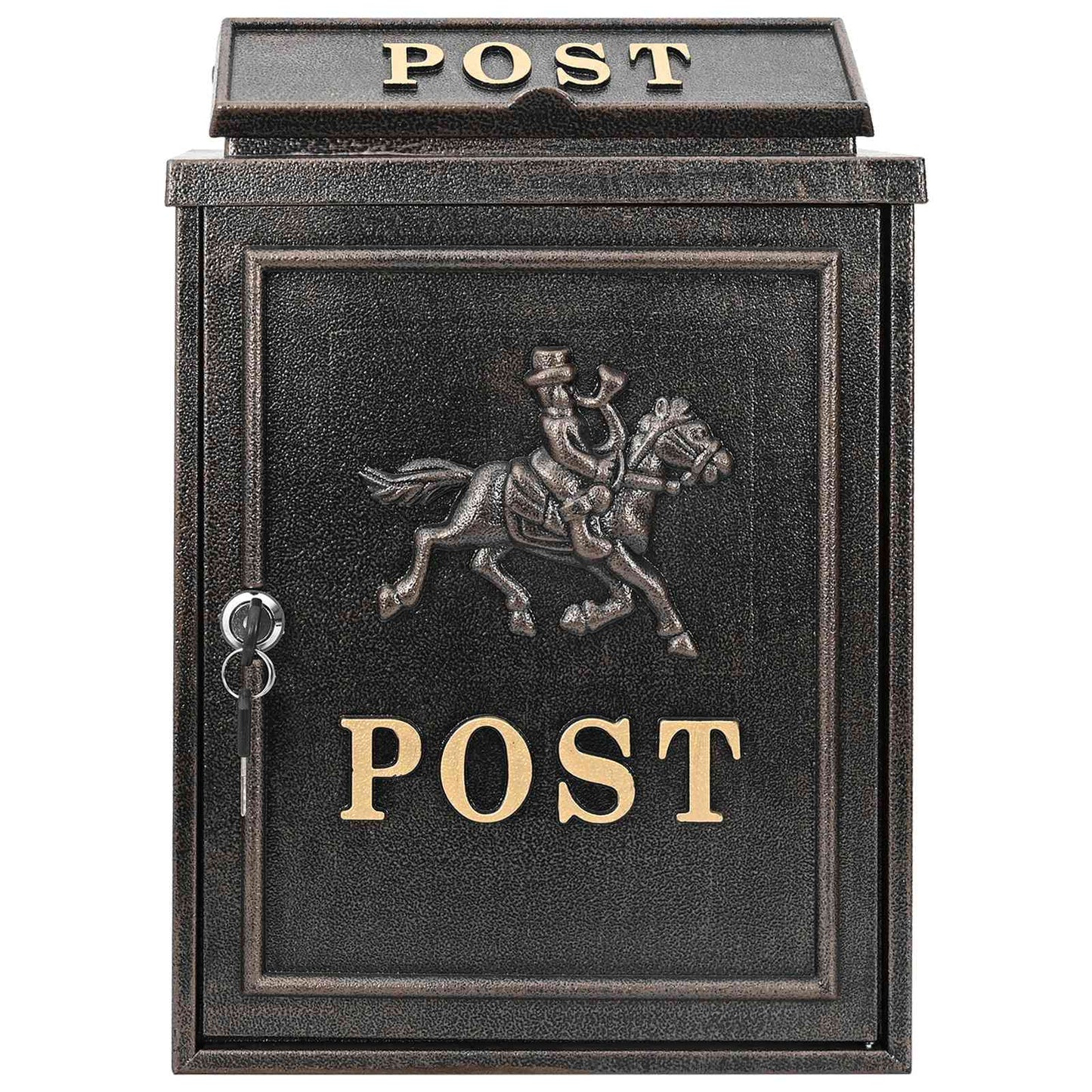 vidaXL Wall Mounted Mailbox Bronze 29 x 13 x 41 cm Cast Aluminum