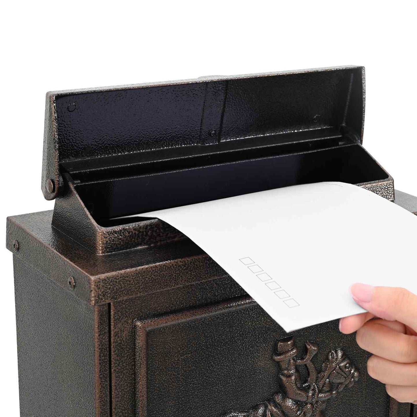 vidaXL Wall Mounted Mailbox Bronze 29 x 13 x 41 cm Cast Aluminum