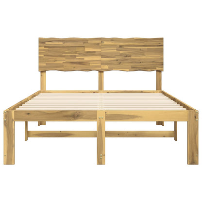 vidaXL Double Bed Frame with Headboard ROSTOCK White 135 x 190 cm