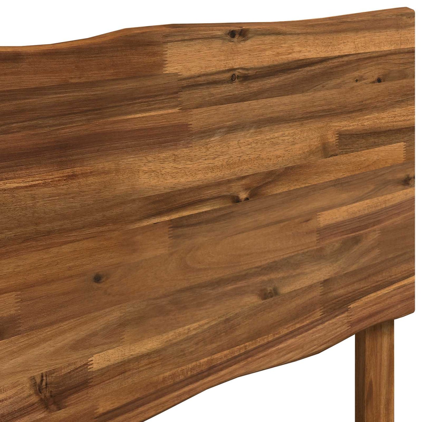 vidaXL Double Bed Frame with Headboard ROSTOCK Natural 150 x 200 cm