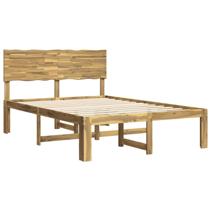 vidaXL Double Bed Frame with Headboard ROSTOCK White 150 x 200 cm