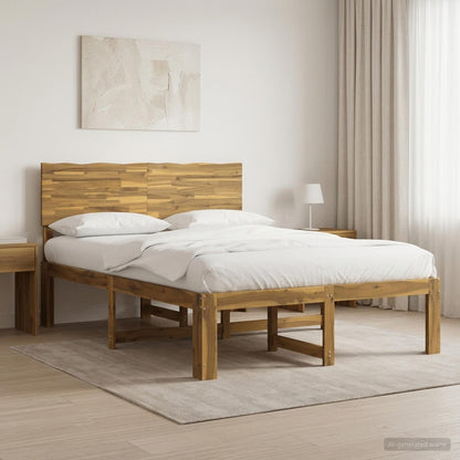 vidaXL Double Bed Frame with Headboard ROSTOCK White 160 x 200 cm