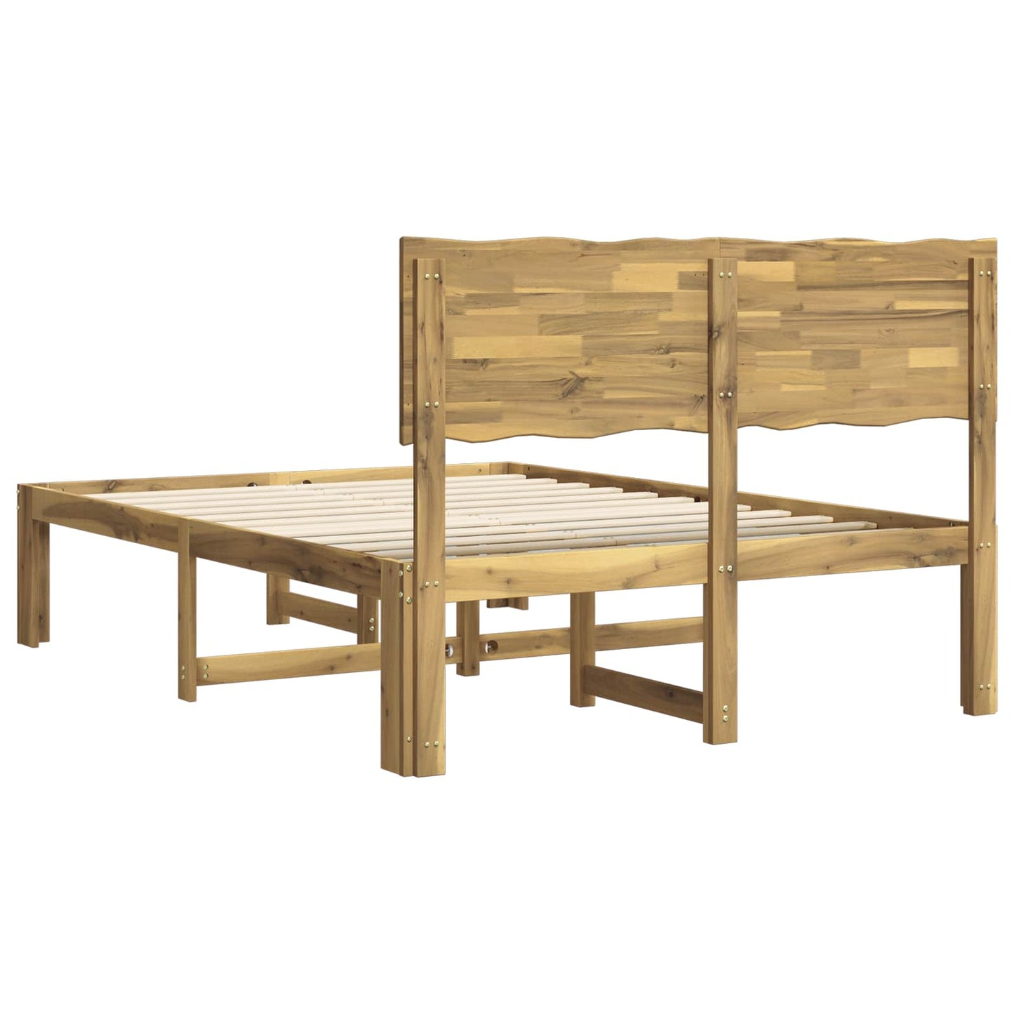 vidaXL Double Bed Frame with Headboard ROSTOCK White 160 x 200 cm