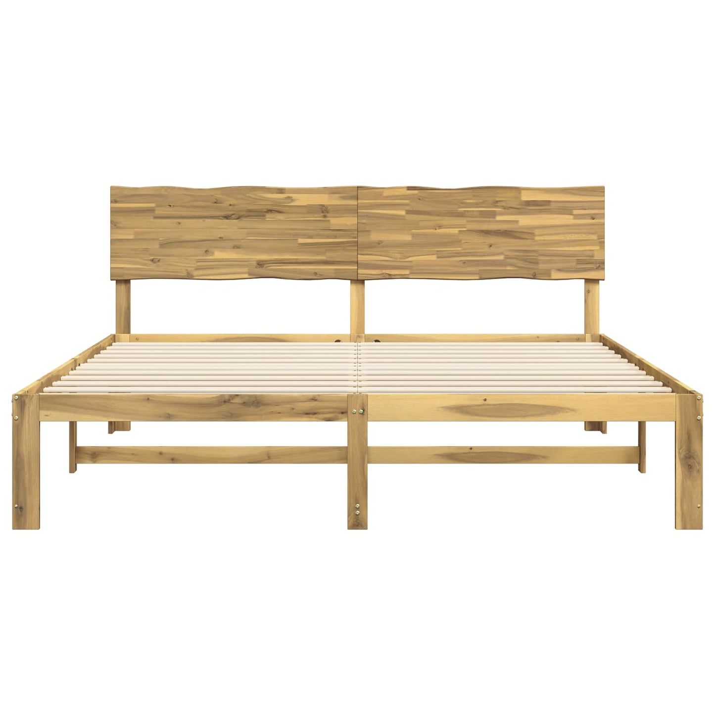 vidaXL Double Bed Frame with Headboard ROSTOCK White 200 x 200 cm