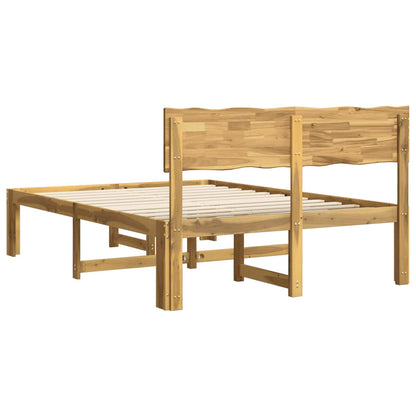 vidaXL Double Bed Frame with Headboard ROSTOCK White 150 x 200 cm