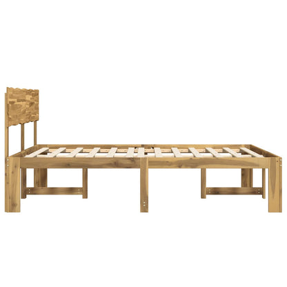 vidaXL Double Bed Frame with Headboard ROSTOCK White 150 x 200 cm
