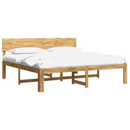 vidaXL Double Bed Frame with Headboard ROSTOCK White 200 x 200 cm