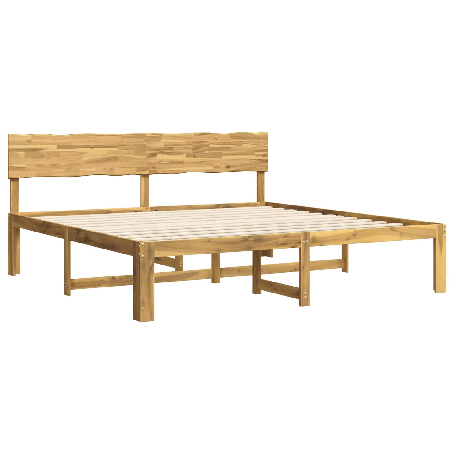 vidaXL Double Bed Frame with Headboard ROSTOCK White 200 x 200 cm