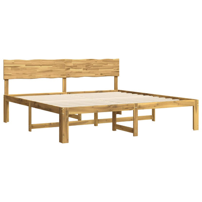vidaXL Double Bed Frame with Headboard ROSTOCK White 200 x 200 cm