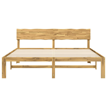 vidaXL Double Bed Frame with Headboard ROSTOCK White 200 x 200 cm
