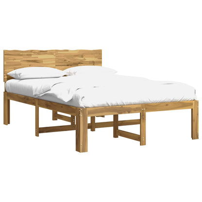 vidaXL Double Bed Frame with Headboard ROSTOCK White 150 x 200 cm