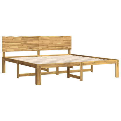vidaXL Double Bed Frame with Headboard ROSTOCK White 200 x 200 cm
