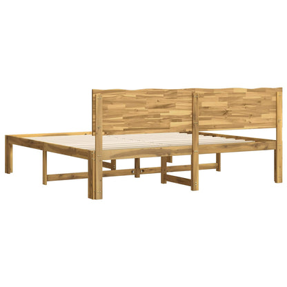 vidaXL Double Bed Frame with Headboard ROSTOCK White 200 x 200 cm