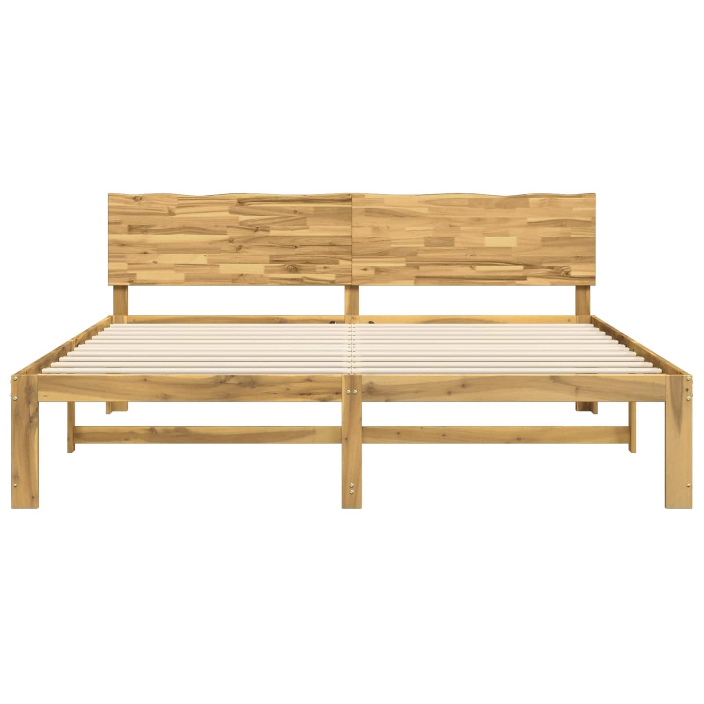 vidaXL Double Bed Frame with Headboard ROSTOCK White 200 x 200 cm