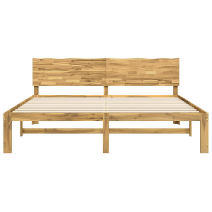 vidaXL Double Bed Frame with Headboard ROSTOCK White 200 x 200 cm