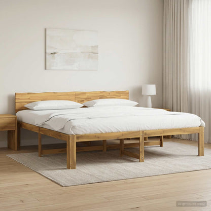 vidaXL Double Bed Frame with Headboard ROSTOCK White 180 x 200 cm