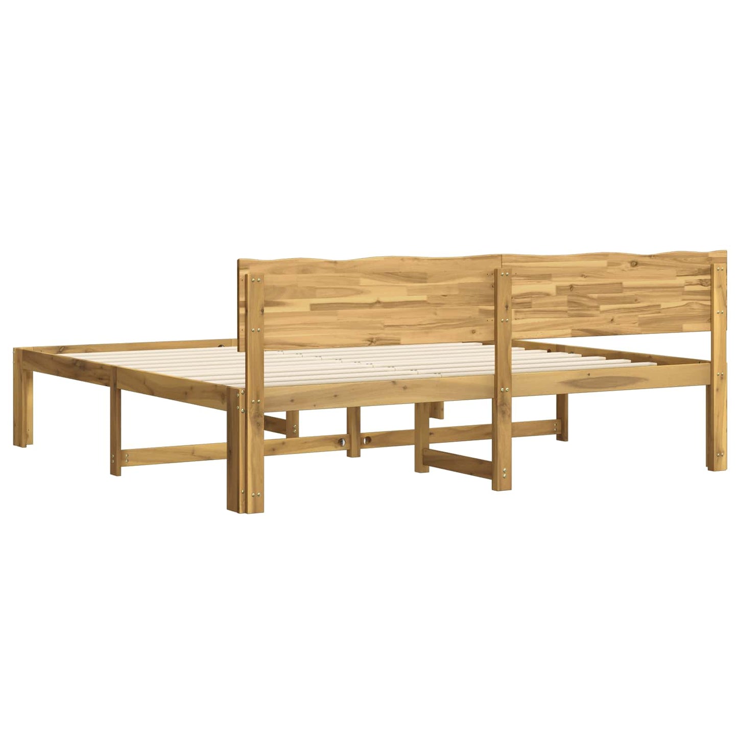 vidaXL Double Bed Frame with Headboard ROSTOCK White 180 x 200 cm