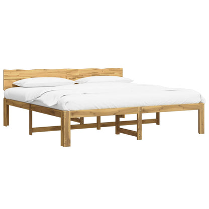 vidaXL Double Bed Frame with Headboard ROSTOCK White 200 x 200 cm