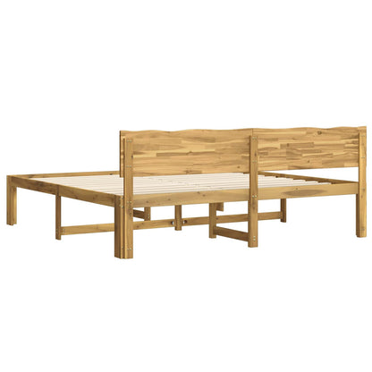 vidaXL Double Bed Frame with Headboard ROSTOCK White 200 x 200 cm