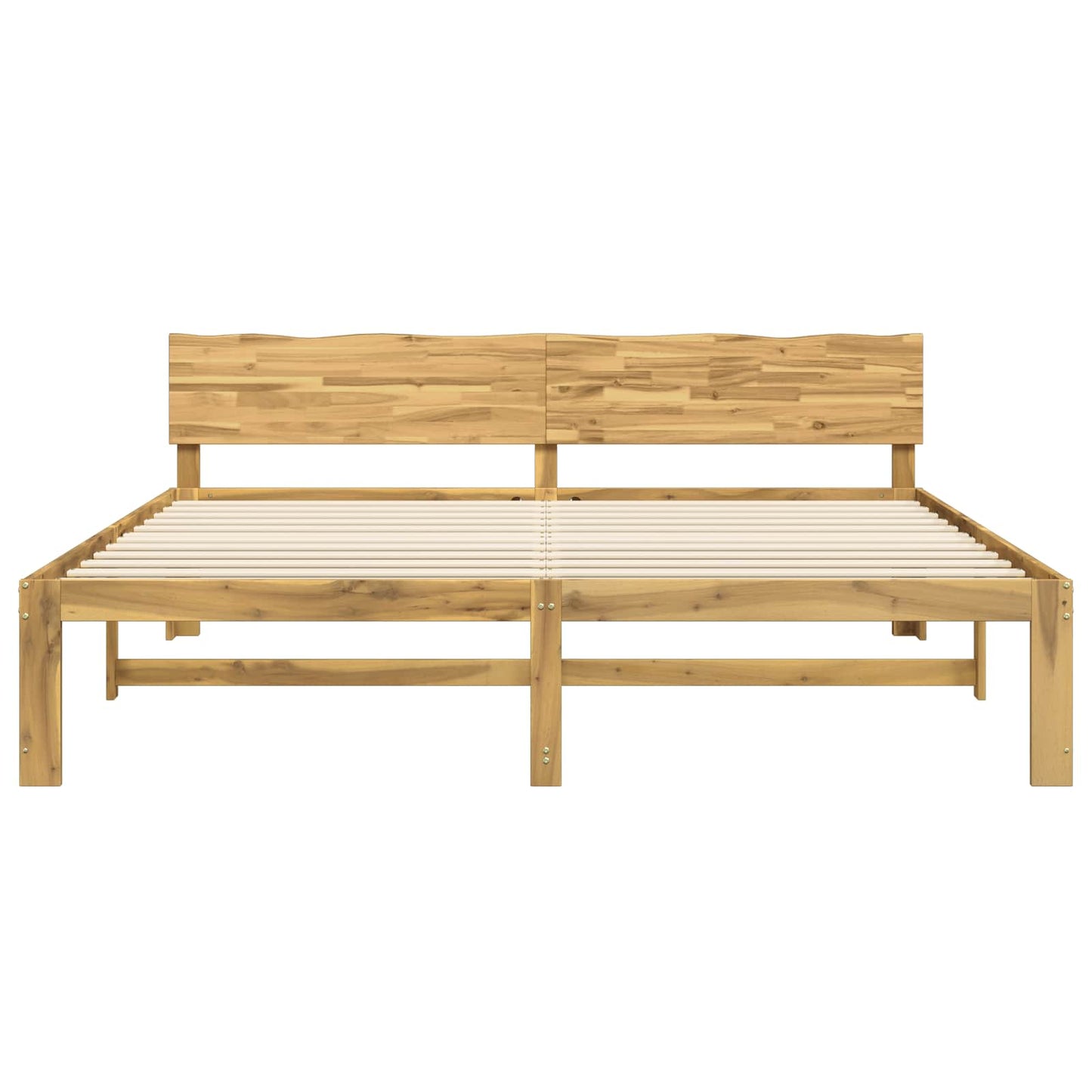vidaXL Double Bed Frame with Headboard ROSTOCK White 200 x 200 cm