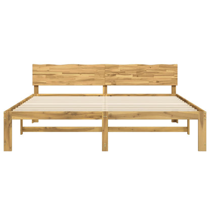 vidaXL Double Bed Frame with Headboard ROSTOCK White 200 x 200 cm