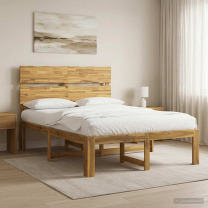 vidaXL Double Bed Frame with Headboard ROSTOCK White 120 x 190 cm