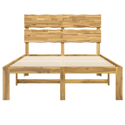 vidaXL Double Bed Frame with Headboard ROSTOCK White 140 x 190 cm