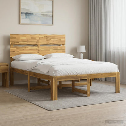 vidaXL Double Bed Frame with Headboard ROSTOCK White 120 x 200 cm