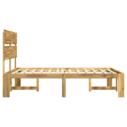 vidaXL Double Bed Frame with Headboard ROSTOCK White 150 x 200 cm