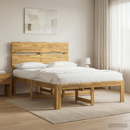 vidaXL Double Bed Frame with Headboard ROSTOCK White 160 x 200 cm