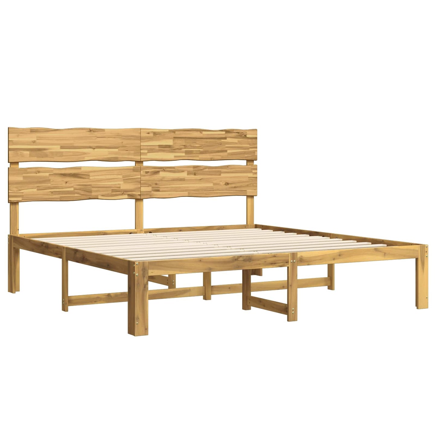 vidaXL Double Bed Frame with Headboard ROSTOCK White 180 x 200 cm