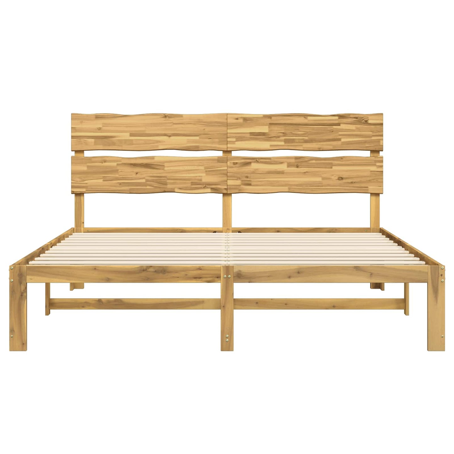 vidaXL Double Bed Frame with Headboard ROSTOCK White 180 x 200 cm