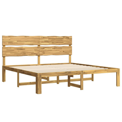 vidaXL Double Bed Frame with Headboard ROSTOCK White 200 x 200 cm
