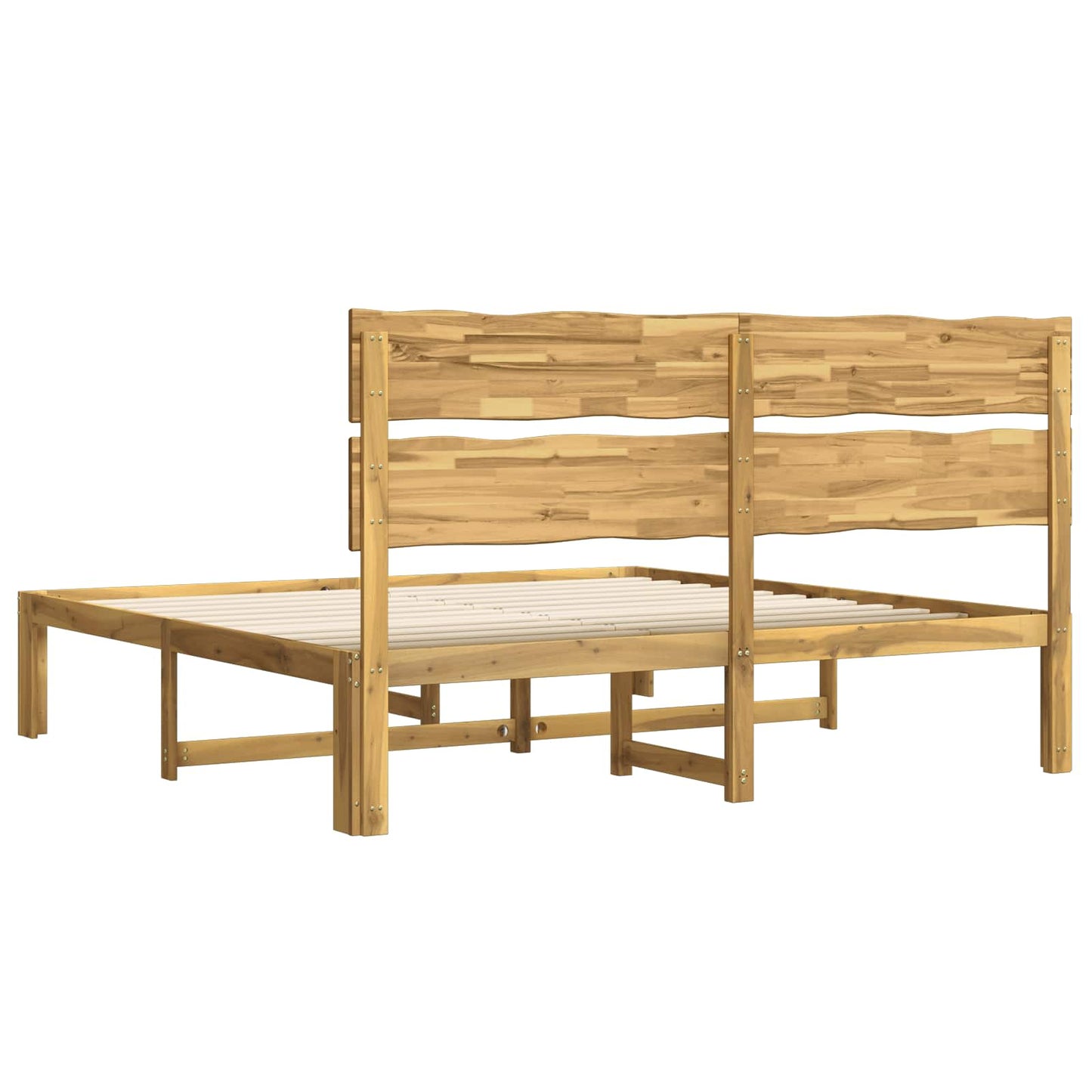vidaXL Double Bed Frame with Headboard ROSTOCK White 200 x 200 cm