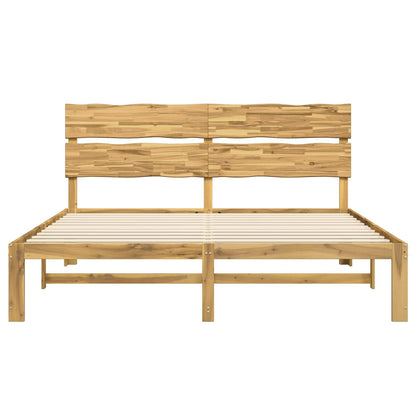 vidaXL Double Bed Frame with Headboard ROSTOCK White 200 x 200 cm