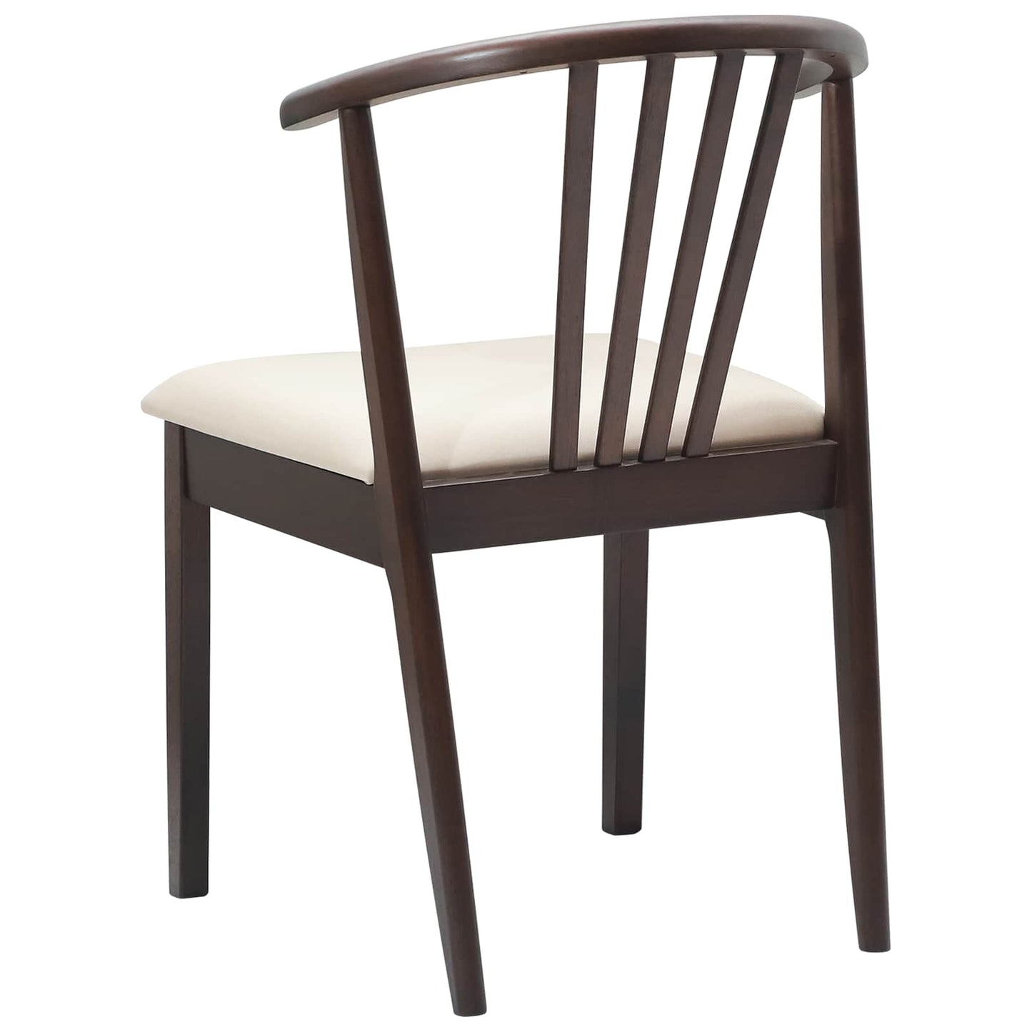 vidaXL Dining Chair 2 pcs Light Brown and Light Solid Rubberwood